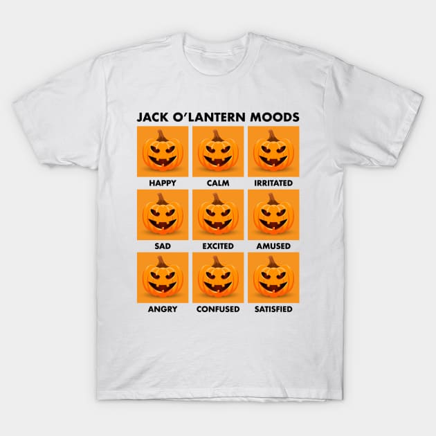 Jack O'Lantern Moods T-Shirt by andrew_kelly_uk@yahoo.co.uk